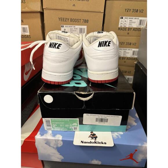 Nike SB Dunk Low Supreme Jewel Swoosh Red DS Size 8.5 | (CK3480-600) main image 5